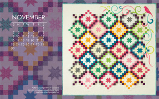 Calendar quilt bird cover image - anni alber free wallpaper for desktop