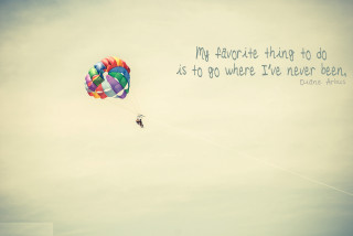 Parasailing in the sky quote - a person free wallpaper