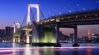 Bridge water city night lights 14 - a bridge over a body of water free wallpaper for desktop