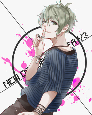 Man cigarette blue shirt pink - orphism free wallpaper for mobile