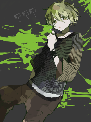 Person green background black background - a drawing of a person free wallpaper