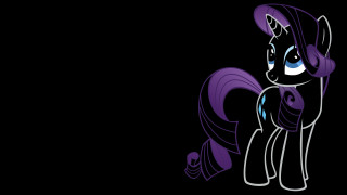 Purple pony blue eyes black - a white outline free wallpaper for desktop