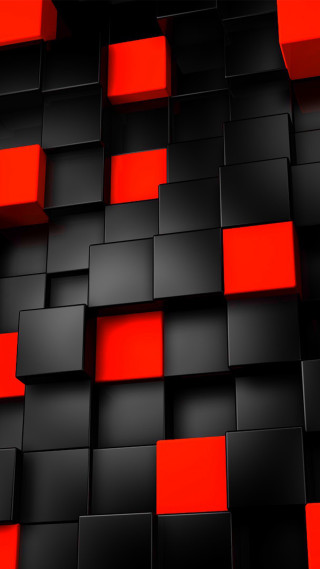 Black red background squares pattern 2 - modular free wallpaper for mobile