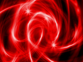 Red swirl stars black background - a white swirl free wallpaper
