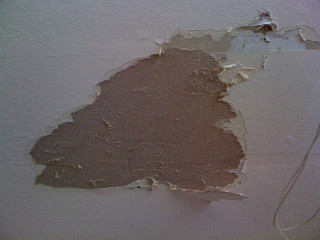 Wall hole brown painted cord - a cord free wallpaper