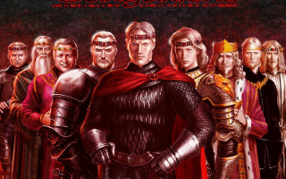 Men armor group red background - brothers hildebrandt free wallpaper