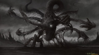 Giant monster tentacles man dark - a giant monster free wallpaper