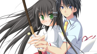 Anime characters sword long hair - the other holding free wallpaper