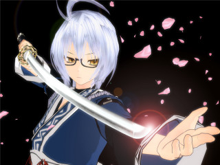 Anime character sword pointing light - anime style free wallpaper for desktop