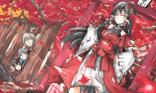 Woman red dress red tree - another woman free wallpaper