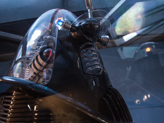 Motorcycle helmet headlight mirror closeup - a close up of a motorcycle free wallpaper