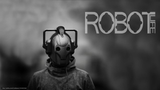 Robot helmet microphone sign standing - dean roger free wallpaper