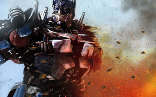 Robot gun fire background action - a robot free wallpaper