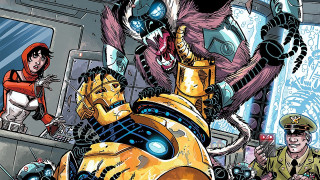 Cartoon robot man space station - other person free wallpaper for desktop