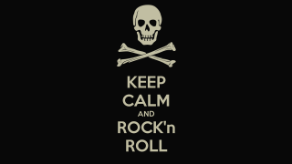 Skull crossbones keep calm rocknroll - punk art free wallpaper