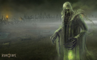 Creepy man green robe field - a creepy looking man free wallpaper