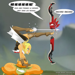 Cartoon woman hitting man sword - 2 d game art free wallpaper for tablet