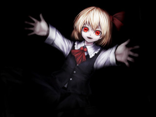 Creepy doll red eyes bow - a creepy doll free wallpaper