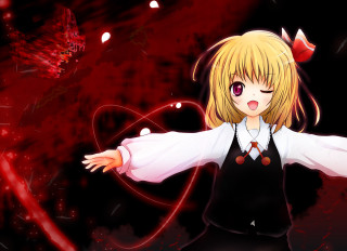 Blonde girl black dress red - gapmoe yandere grimdark free wallpaper for desktop