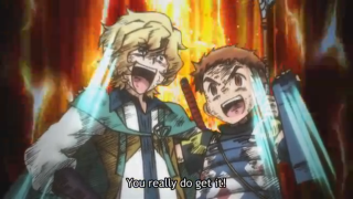 Anime characters mouths open swords - rob rey and kentaro miura style free wallpaper