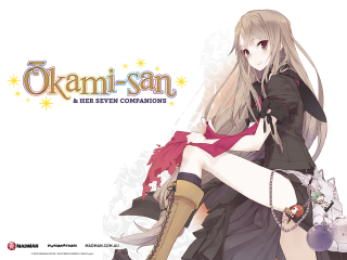 Okami san chizuko yoshida official - a red scarf free wallpaper