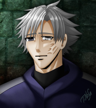 Grey haired man black shirt - a green wall behind free wallpaper