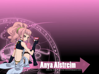 Girl gun pink background zodiac - anime style free wallpaper
