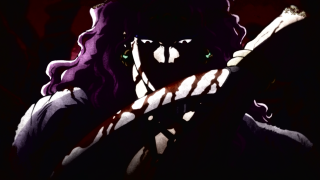 Woman knife black shirt purple - menacing free wallpaper