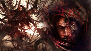 Man hood demon background blood - a demon in the background free wallpaper