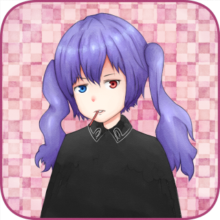Purplehair blackshirt pinkcheckered toyism yandere - purple hair free wallpaper for tablet