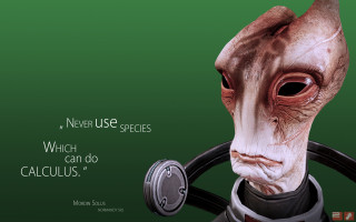 Creepy alien stethoscope caption calculus - his hand and a caption free wallpaper