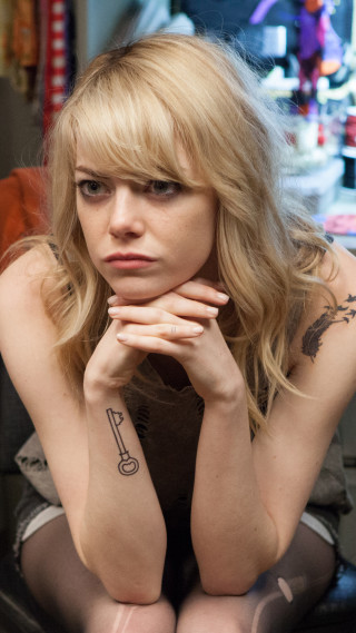 Woman tattoo sitting hand chin - her arm free wallpaper for mobile