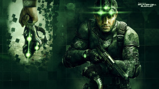 Man holding gun green light - game art free wallpaper for desktop
