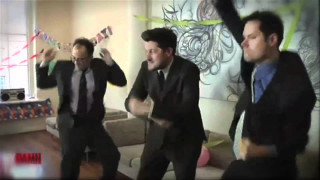 Three men in suits playing - dan smith free wallpaper