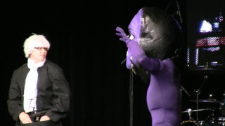 Man suit tie stage microphone 2 - neodada free wallpaper