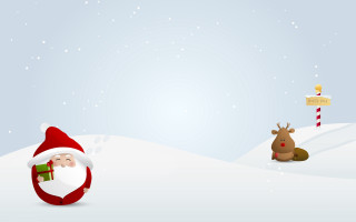 Santa claus snow bag gifts - a santa clause free wallpaper