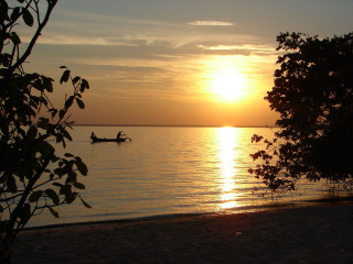 Boat water sunset person tree - anna maria barbara abesch free wallpaper for desktop