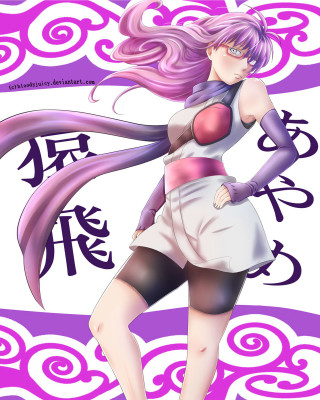 Woman pinkdress purplebackground longhair mangadrawing - auto free wallpaper for mobile