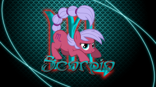 Pink pony purple mane blue - a green tail free wallpaper