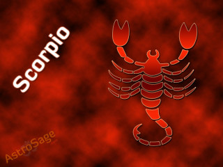 Scorpion red background image description - digital artwork free wallpaper for desktop