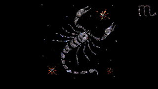 Scorpion black background stars sparkles - david rudnick free wallpaper for desktop