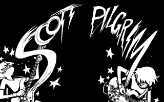 Black white drawing person playing - graphic novel free wallpaper