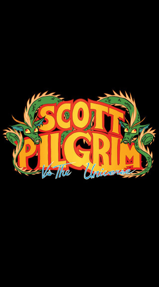 Black background scott pilgrim logo - underground comix free wallpaper for mobile