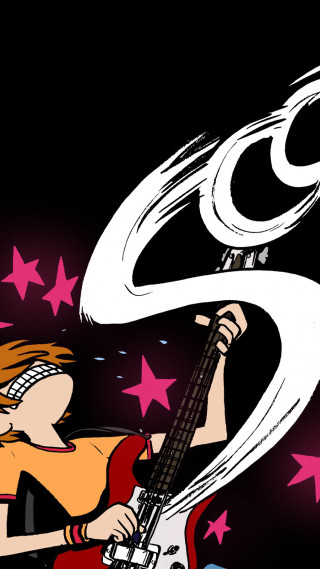 Cartoon person guitar stars background - hint of yayoi kasuma free wallpaper for mobile