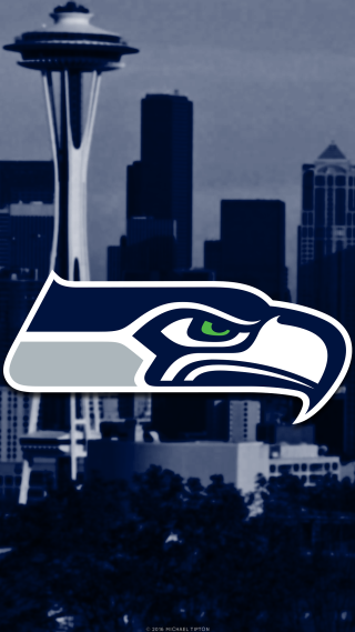 Seattle football team logo city - a city skyline free wallpaper for mobile