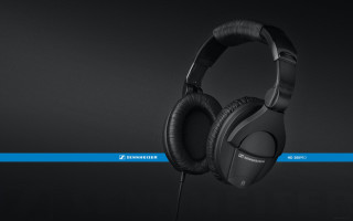 Headphones microphone blue line ambient - new free wallpaper for desktop