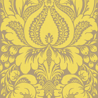 Yellow gray floral wallpaper design - a flemish baroque free wallpaper for tablet