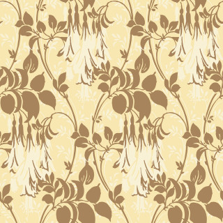 Floral pattern brown leaves yellow - a floral pattern free wallpaper for tablet