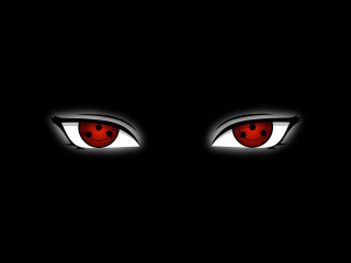Red eyes glowing dark background - a pair free wallpaper for desktop