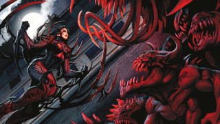 Woman red costume demon - a red costume free wallpaper